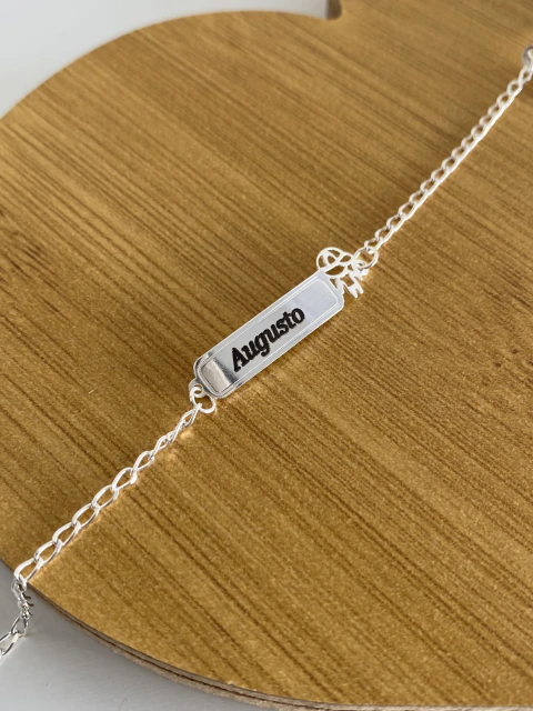 Pulseira de Plaquinha Infantil | Prata 925