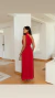 VESTIDO LONGO UM OMBRO GOLA CINTO FIVELA - Manga Rosa Modas