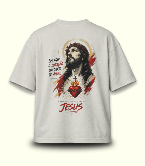Camiseta Oversized Premium - Sagrado Coração de Jesus