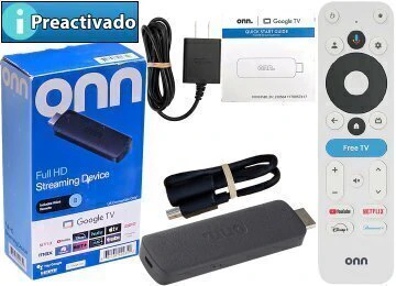 REPRODUCTOR ONN 1.5GB 8GB 1080 FULL HD DUALBAND CON GOOGLE TV HDMI WIFI CONTROL REMOTO 2XAAA NO INCLUIDAS TRAFO PATAS RECTAS - PREACTIVADO - SIN BLOQU