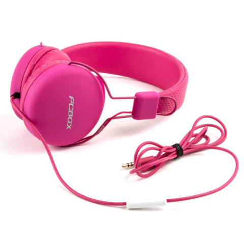 Auricular Pcbox Nathan Pcb-H700 Rosa - Microfono - 1,5Mts Cable - Plug 3.5Mm - Diseño Exclusivo -