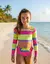 Biquíni Infantil Cropped Manga Longa Moda Praia Piscina Verão Maio UV - Lamb Fashion
