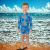 Macaquinho Infantil Moda Praia Priscina Com Proteção Solar UV - loja online