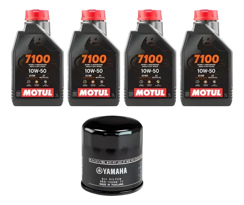 Kit Service Yamaha Mt-10 Filtro Original + 4 Aceite Motul 7100 10w50 Sintetico.