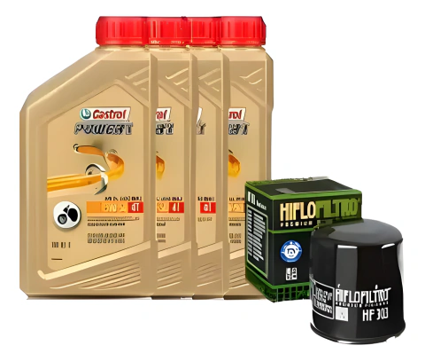 Kit Service Kawasaki Z800 Z900 HF303 + 4 Castrol Power 1 10w50 Sintetico.