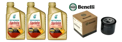 Kit Service Benelli Trk502 Filtro Original + 3 Petronas 10w50
