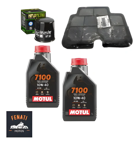 Kit Service Kawa Ninja 650 Filtro Aceite HF303 + Aire 11029-0011 + 2 Motul 7100 10w-40.
