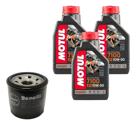 Kit Service Benelli Tnt300 Filtro Orig + 3 Motul 7100 10w50