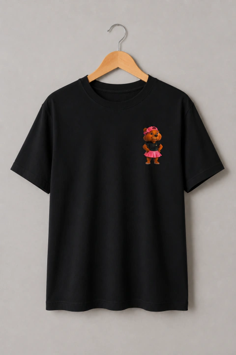 Camiseta Feminina Kapi Boneca - Preta