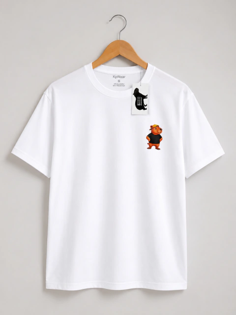 Camiseta Kapi Boneco Plus Size - Branca