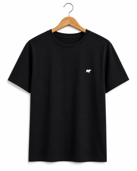 Camiseta Básica Plus Size Masculina - Preta