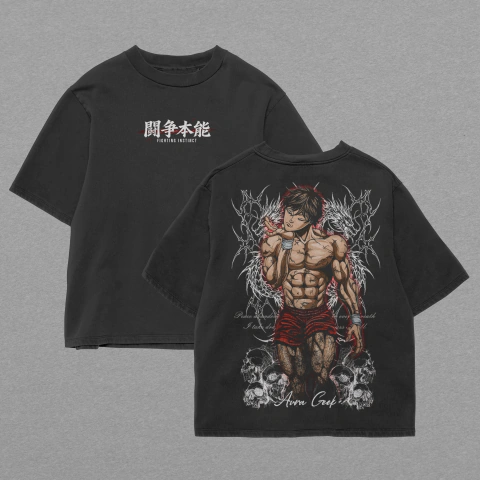 Camiseta Oversized - Baki Hanma