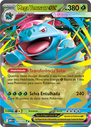 Mega Venusaur Ex 003/132 - Coleção Megaevolução PT-BR