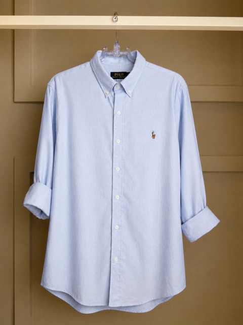 Camisa RL Azul Claro Masculina | Oxford