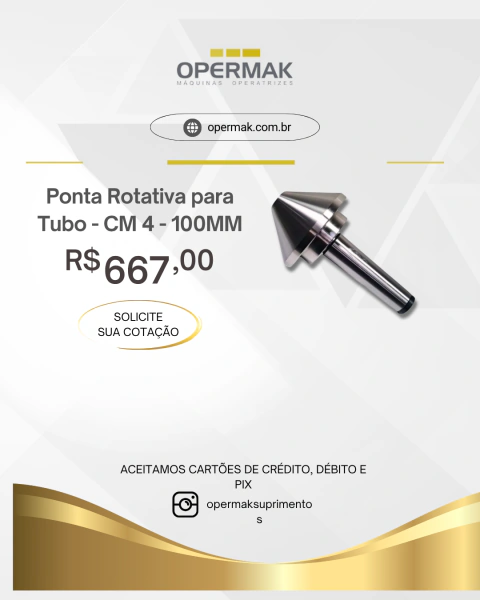 Ponta Rotativa para Tubo - CM 4 - 100MM