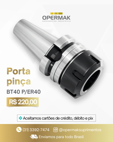 Porta pinça BT40 P/ER40