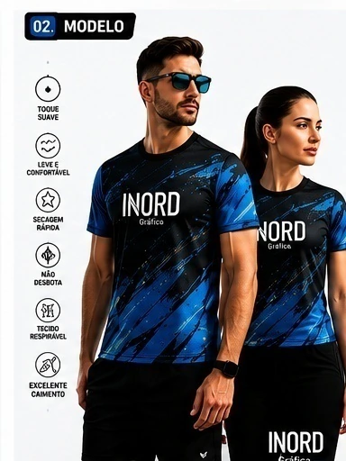 Camiseta Personalizada Suede | Sublimação Total | Toque Aveludado | PP ao GG