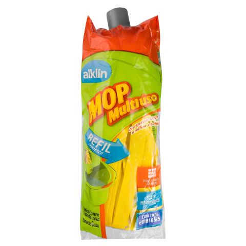 Refil Mop Multiuso Alklin Viscose Poliéster para Limpeza