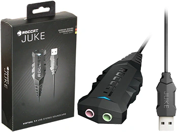 PLACA DE SONIDO USB ROCCAT JUKE VIRTUAL 7.1 PLUS USB STEREO GAMER GAMING