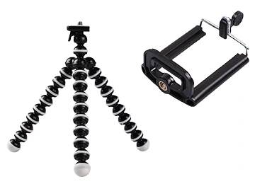 MINI TRIPODE FLEXIBLE 16CM PELOTITAS ROSCA PARA CAMARA Y SOPORTE PARA CELULAR