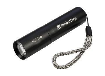 LINTERNA DE MANO PROBATTERY IL-LIN.3WR15 3W 120LM 3 MODOS ALTA BAJA Y PARPADEO RECARGABLE CARGA POR MICROUSB