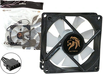 COOLER TURBINA 80X80MM NETMAK NM-8025T ILUMINADO CONECTOR MOLEX