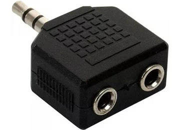 ADAPTADOR DIVISOR PLUG 3.5 A 2 JACK 3.5 STEREO - CONECTA 2 AURICULARES - AUDIO