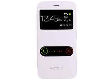 FLIP COVER MOTOROLA MOTO G S-VIEW BLANCO