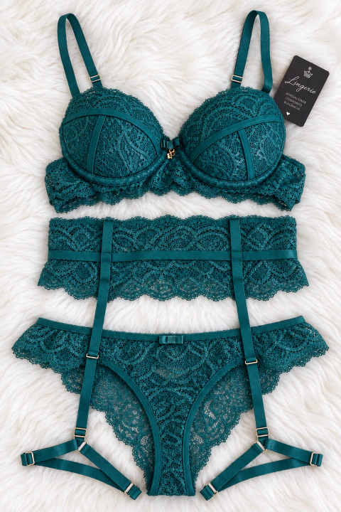 Conjunto Renda e Cinta liga