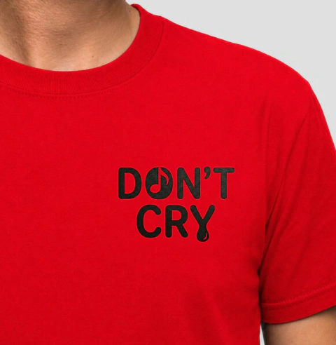 Estampa "Don't Cry" versão clara