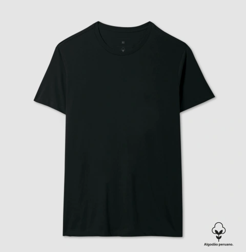 Camiseta Algodão Peruano Lisa