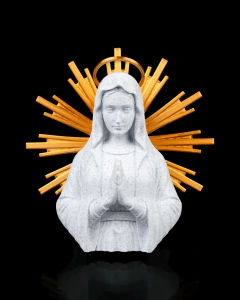 Busto De Santa Maria Holy Mary Decorativo De Mesa Sagrado Branco E Dourado - loja online