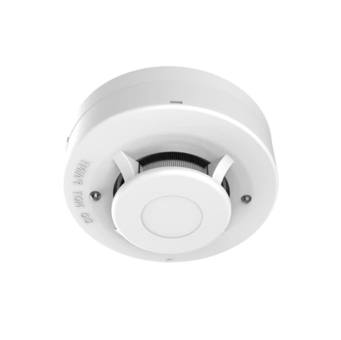 Detector de humo Hikvision fotoeléctrico cableado 4 hilos con salida relé