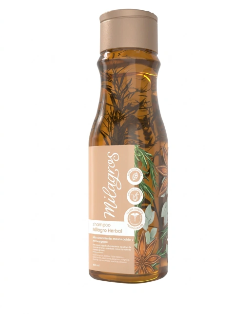 Shampoo Milagro Herbal (con romero y jengibre)