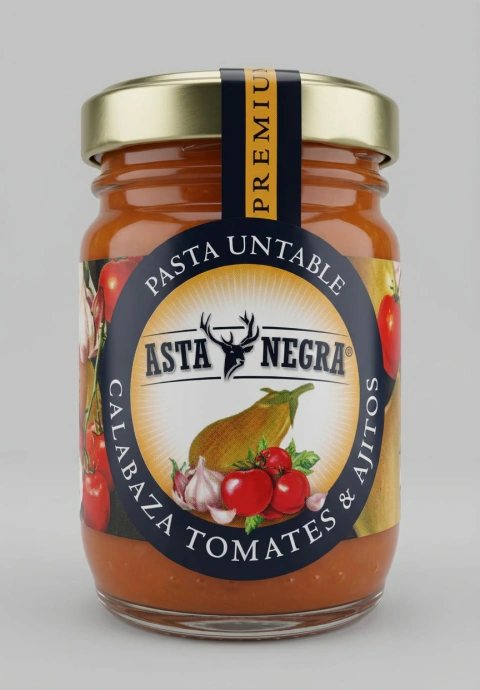 Pasta Untable de Calabaza, Tomates y Ajitos Asta Negra 80 g