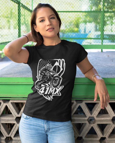 Camiseta Baby Look 41MX - Estampada Algodão Premium Estilo Motocross 00021