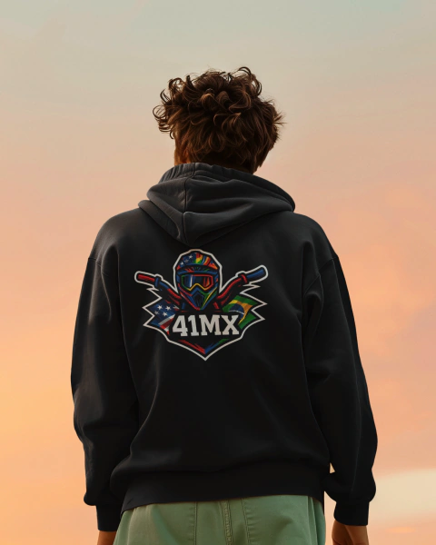 Moleton com Ziper 41MX Flanelado Unissex – Várias Cores, Estilo Motocross, Casual - 00160