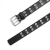 Cinto Unissex Feminino Fivela e Ilhós Duplo Prata Punk Rock 4cm - Wendy - comprar online