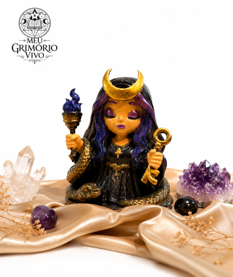 Escultura Hécate - Deusa da Magia e das Encruzilhadas