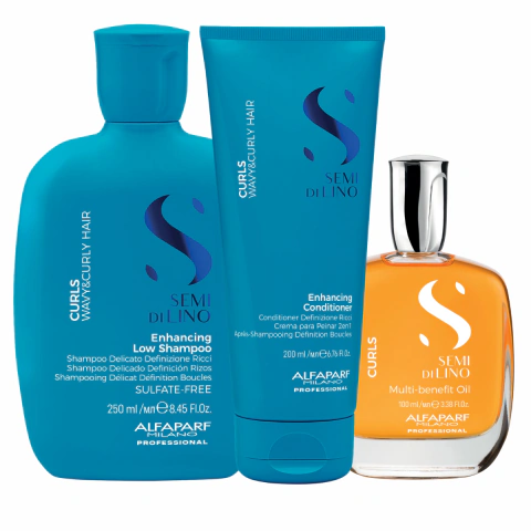 Kit Multi-Benefícios Alfaparf Semi Di Lino Curls Pequeno