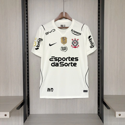 Camisa Corinthians I com Patrocínio 26/27 Torcedor Masculina