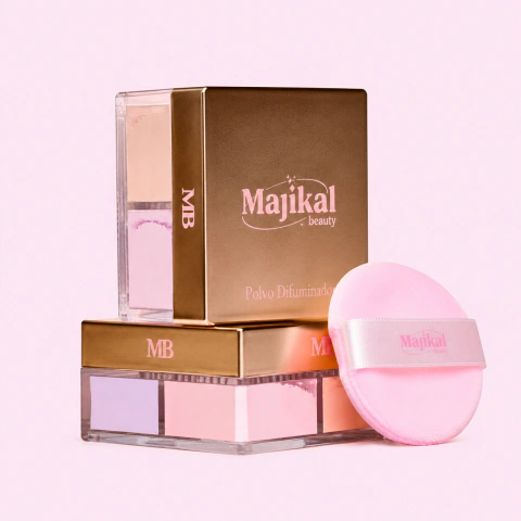 Polvo suelto Majikal para maquillaje facial, polvo translúcido para sellar y fijar el maquillaje y lograr un acabado uniforme
