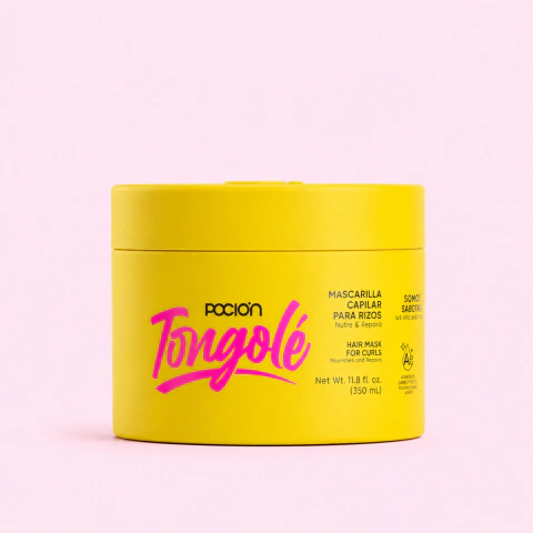 Mascarilla para Rizos Tongolé La Poción para hidratar profundamente, controlar el frizz y definir el cabello rizado, crespo y afro.