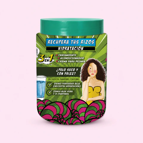 Tratamiento 3 en 1 Hidratación Ponto 300 ml para hidratar, nutrir y definir el cabello rizado, crespo y ondulado.