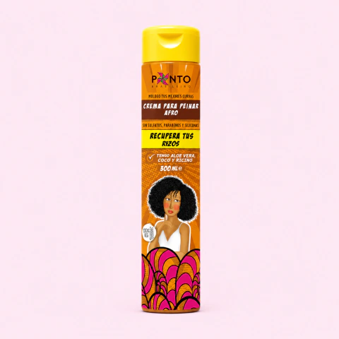 Crema Para Peinar Afro Para Ponto para hidratar, definir rizos y controlar el frizz en cabello afro, crespo y rizado.