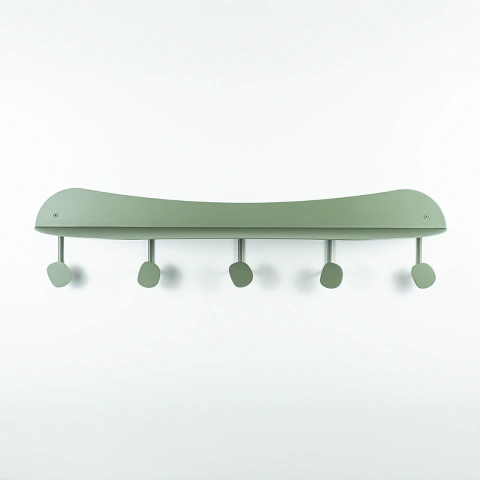 Prateleira Cabideiro Orgânica de Aço Joá - 80cm
