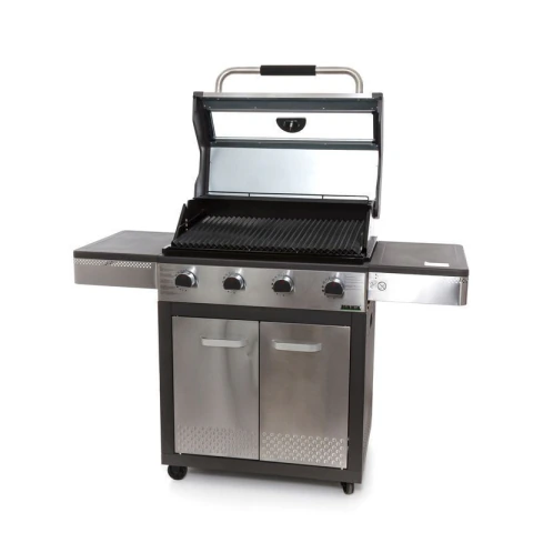 Parrilla a Gas Bram Metal Incanto con Vidrio Templado