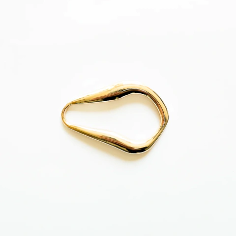 Fivela de metal dourado para gravata #002