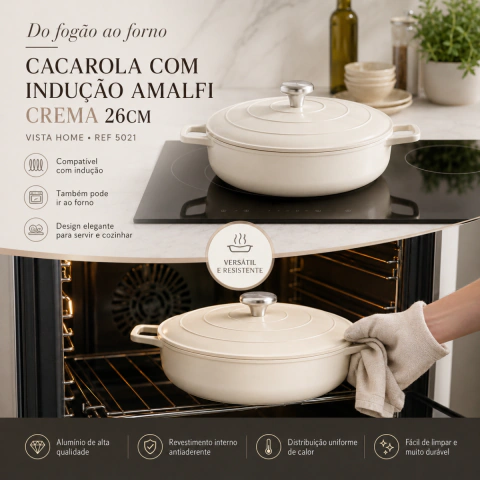 Caçarola Amalfi Crema 26cm