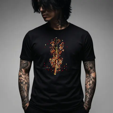 Camiseta Katana: Bloom – Estampa Frente